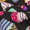 1 Yard Black and Pink Cupcakes Printed Stretch Cotton Denim 52’’ Width